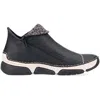 Rieker Women's Angela Sneaker In Schwarz/leo-grey