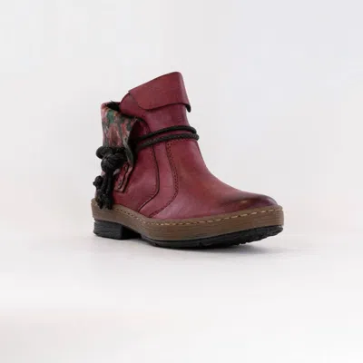 Rieker Women's Casual Ankle Boots In Red