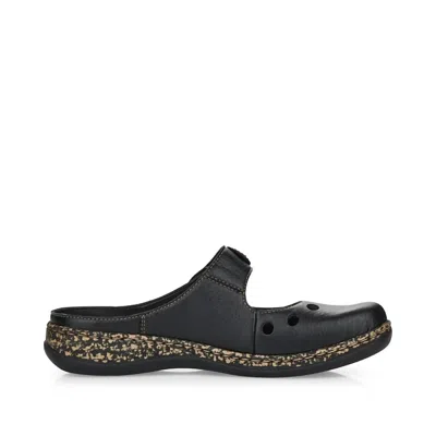 Rieker Women's Daisy 81 Clogs In Black In Multi