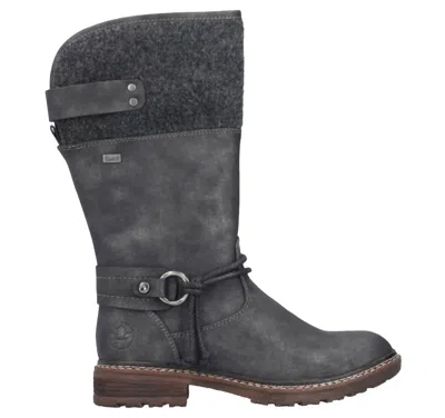Rieker Women's Dominika 74 In Graphite/anthrazit Synthetic In Black