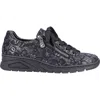 Rieker Women's Doris 02 Casual Sneakers In Rose Black Synthetic In Multi