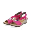 Rieker Women's Fanni Sandal In Fuschia In Pink