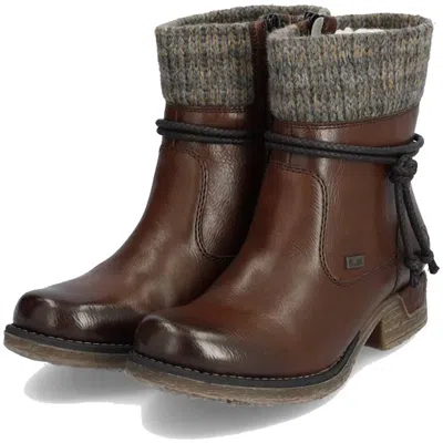 Rieker Women's Fee 88 Boot In Brown/graphit