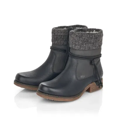 Rieker Women's Fee 88 Boot In Schwarz/stromboli/anthrazit In Multi