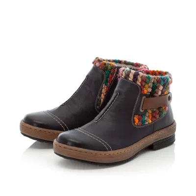 Rieker Women's Felicitas Boot In Ozean/mogano/multi