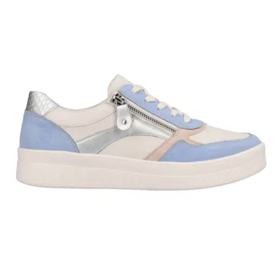 Rieker Women's Kendra Sneakers In Aqua Offwhite In Multi