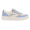 Rieker Women's Kendra Sneakers In Aqua Offwhite In Multi