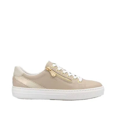 Rieker Women's L5900 Enya Sneakers In Beige In Animal Print
