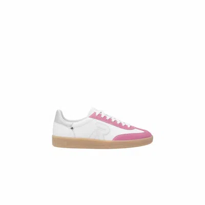 Rieker Women's Low Top Shoe In White/pink In Multi