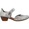 Rieker Women's Mirjam 53 Casual Leather Mary Jane Shoes In Silver In Silver
