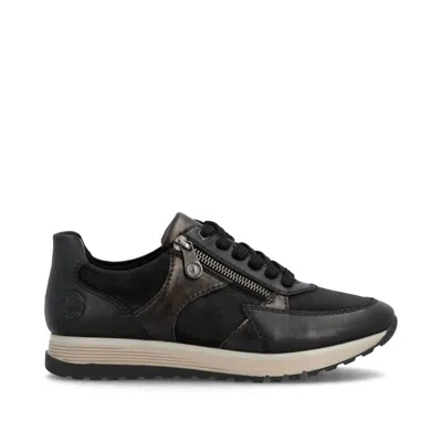 Rieker Women's Nancy 10 Sneaker In Schwarz/schwarz/antik In Black