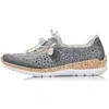 Rieker Women Nikita V1 Elasticated Trainers Shoes In Blue In Blue