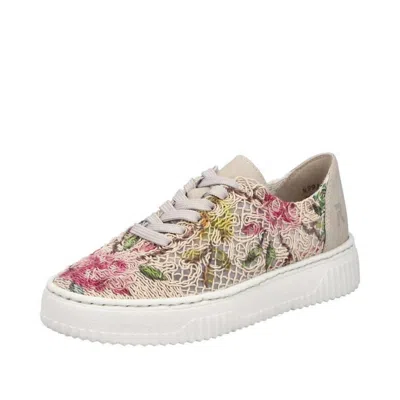 Rieker Women's Platform Sneaker In Multi In Animal Print