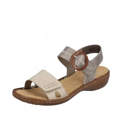 Rieker Women's Regina 23 Sandal In Beige In Brown