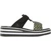 Rieker Women's Regina P8 Synthetic Wedge Sandal In Black In Black