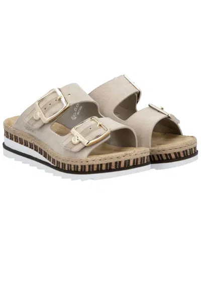 Rieker Women's Regina Sandals In Iceberg Nude In Multi