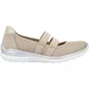 Rieker Women's Slip-on Flat Shoes In Lehm/ginger/muschel In Multi