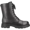 Rieker Women's Tora 07 Leather Combat Boots In Black In Black