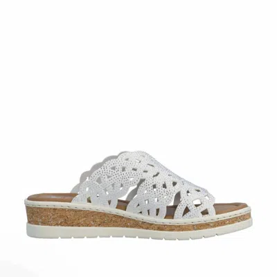 Rieker Women's Wedge Sandal In White
