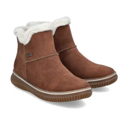 Rieker Massachusetts Womens Ankle Boots Colour: Brandy, Size: 7.5 / 41 In Brandy Tex