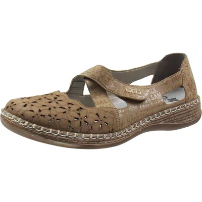 Rieker Womens Cut-out Leather Mary Janes In Brown