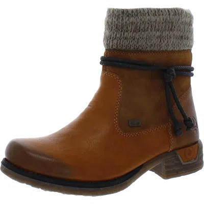 Rieker Womens Faux Leather Lined Winter Boots In Multi