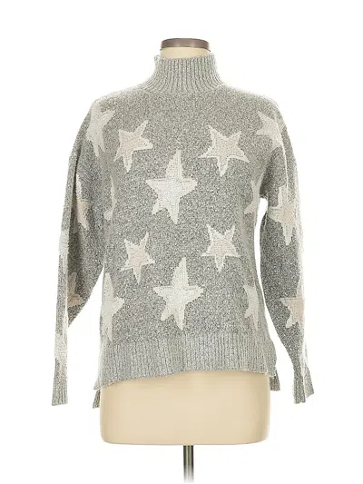 Pre-owned Rielle Turtleneck Sweater In Silver