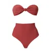 Rien By Penny Vomva Women's Brown Alice Bikini Cinnamon Rib In Brown