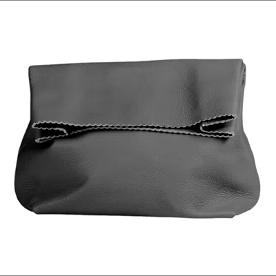 Rien By Penny Vomva Women's Large Grocery Clutch Dark Grey