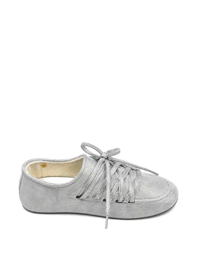 Rien Studio Lace-up Glitter-effect Ballet Flats In Black