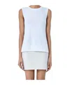 Rier Back Tie Vest In White