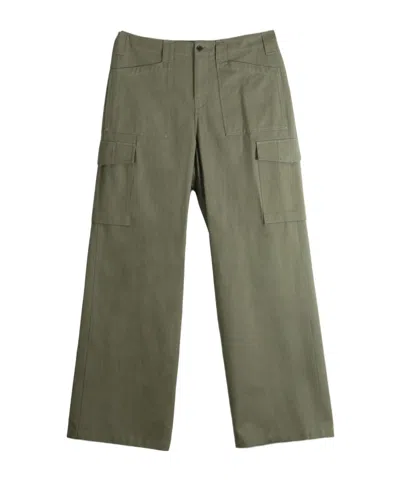 Rier Belt Loop Casual Pants In Green