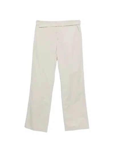 Rier Belted Straight-leg Trousers In Gray
