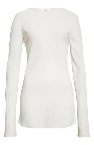 Rier Bias Cut Wool Top In White