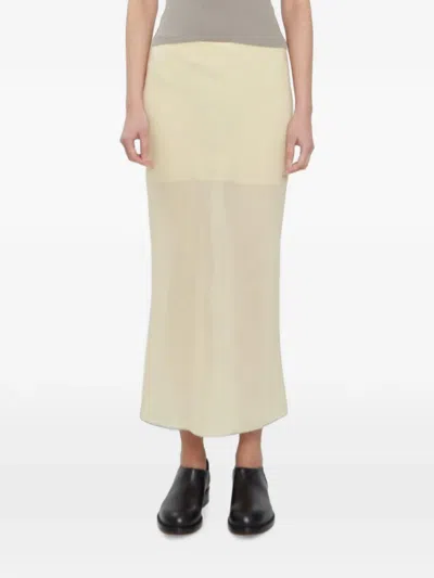 Rier Bias-cut Wool-gauze Midi Skirt In Neutral