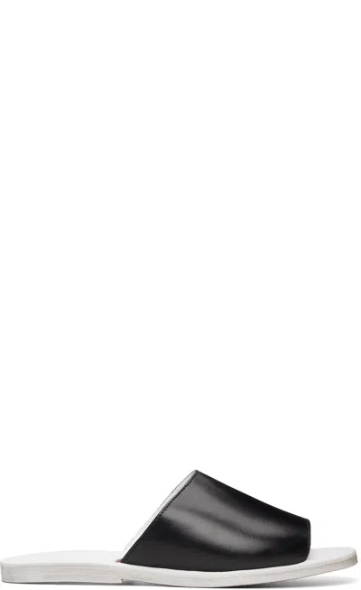 Rier Black & White Leather Sandals