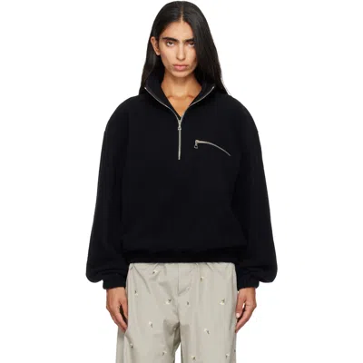 Rier Black Fleece Sweatshirt