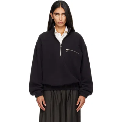 Rier Black Fleece Sweatshirt In Charbon Fleece
