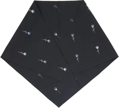 Rier Black Pop Flowers Scarf