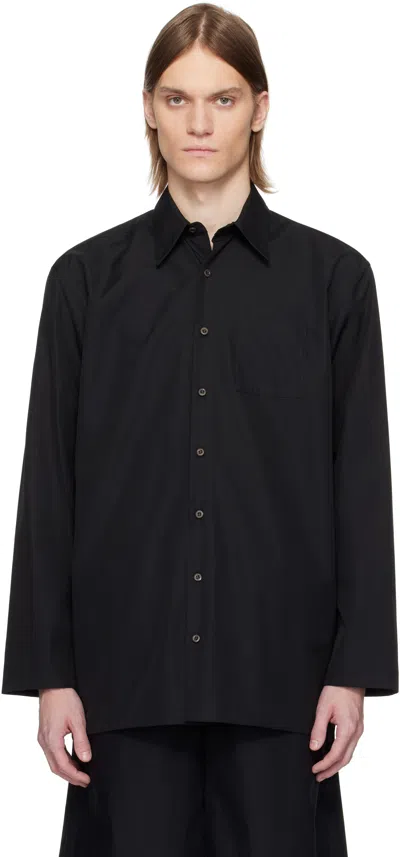 Rier Black Popeline Cotton Shirt