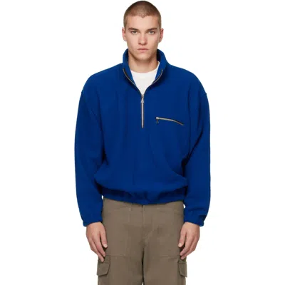 Rier Blue Fleece Jacket In Indigo Fleece