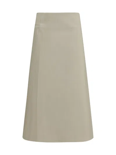 Rier Bonded Cotton Skirt In Neutral