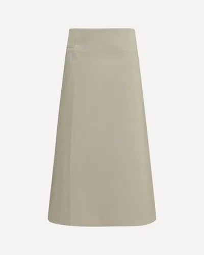 Rier Wrap-style Midi Skirt In Gray
