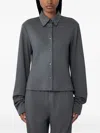 Rier Button-down Long-sleeved Shirt In Gray