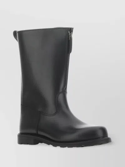Rier Calf-length Boots With Pull Tab And Rounded Toe