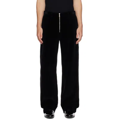Rier Casual Pants With A Front Zipper In Black
