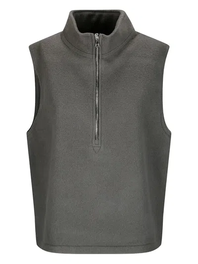 Rier Gray Fleece City Vest In Castelrock Fleece