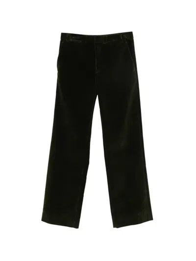 Rier Corduroy Straight-leg Trousers In Green