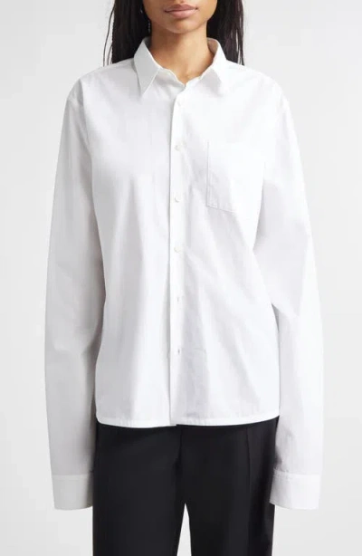 Rier Cotton Button-up Shirt In White