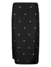 Rier Cotton Midi Skirt In Black